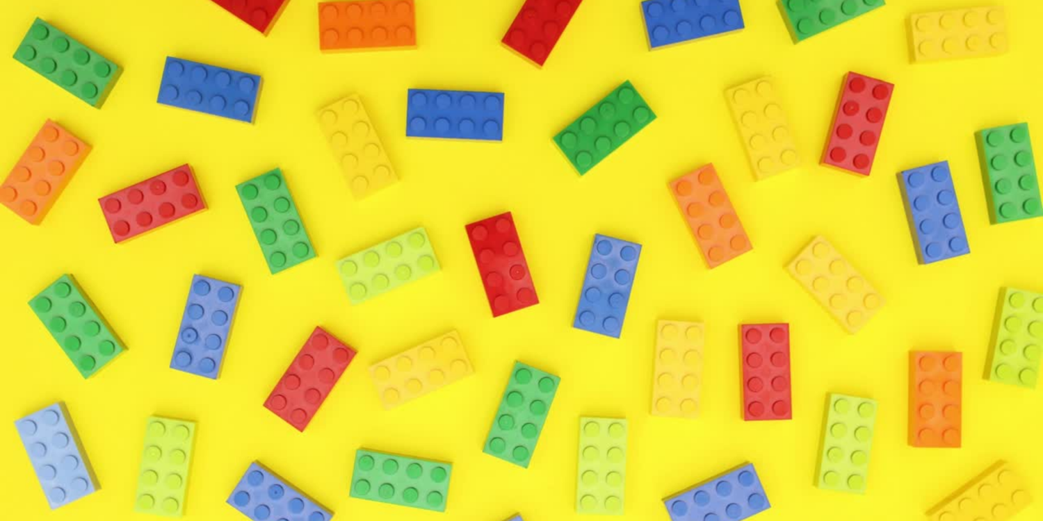 viele bunte Legosteine