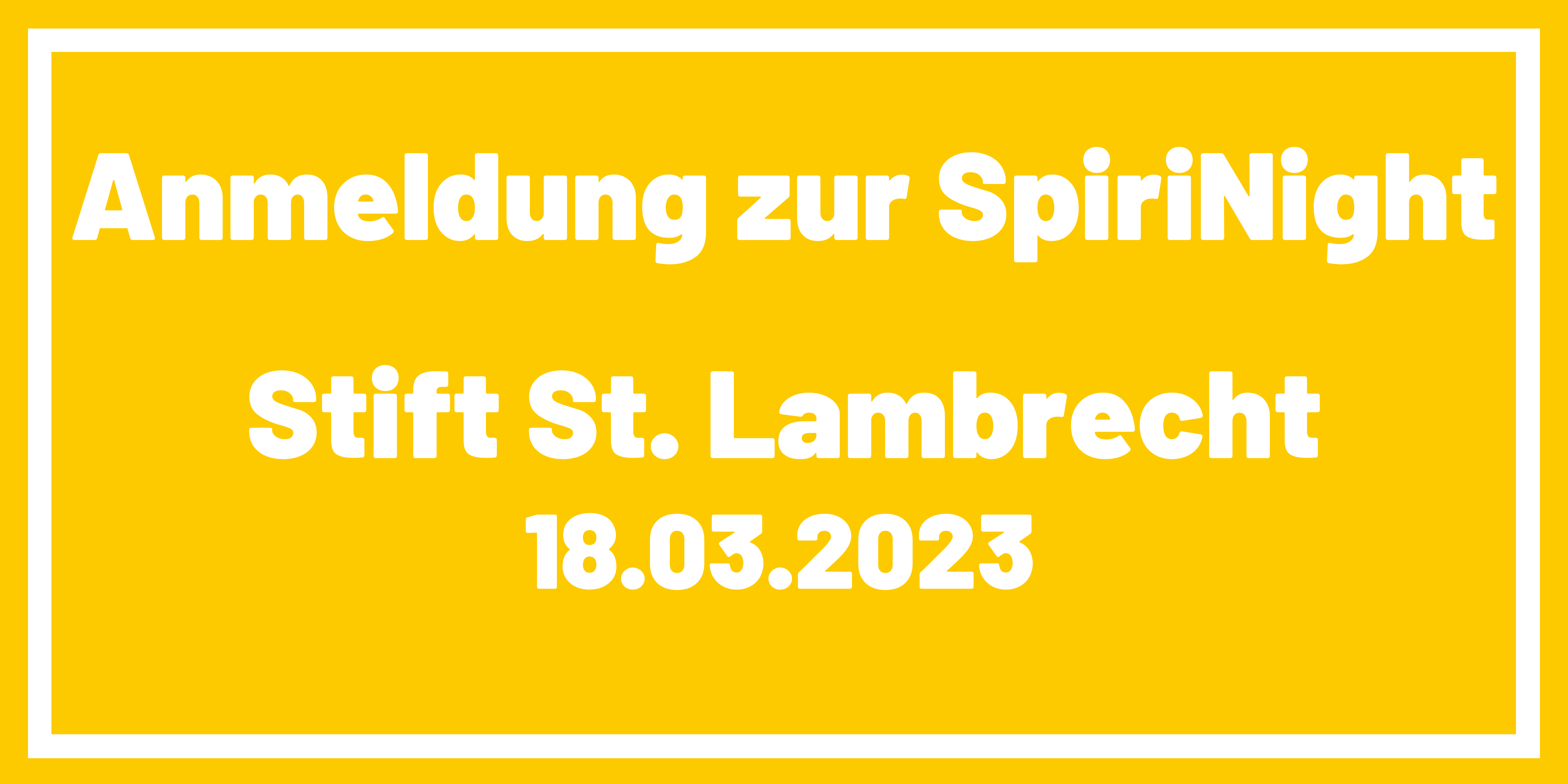 Anmeldung zur SpiriNight in St. Lambrecht