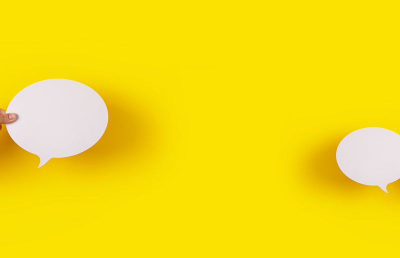 canva zwei Sprechblasen